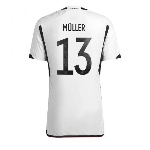 Fotbalové Dres Německo Thomas Muller #13 Domácí MS 2022 Krátký Rukáv